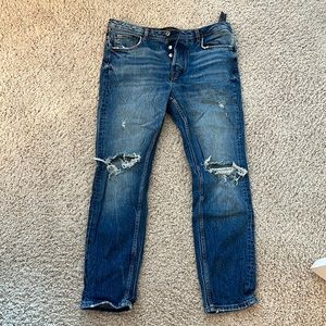 Zara skinny ripped jeans